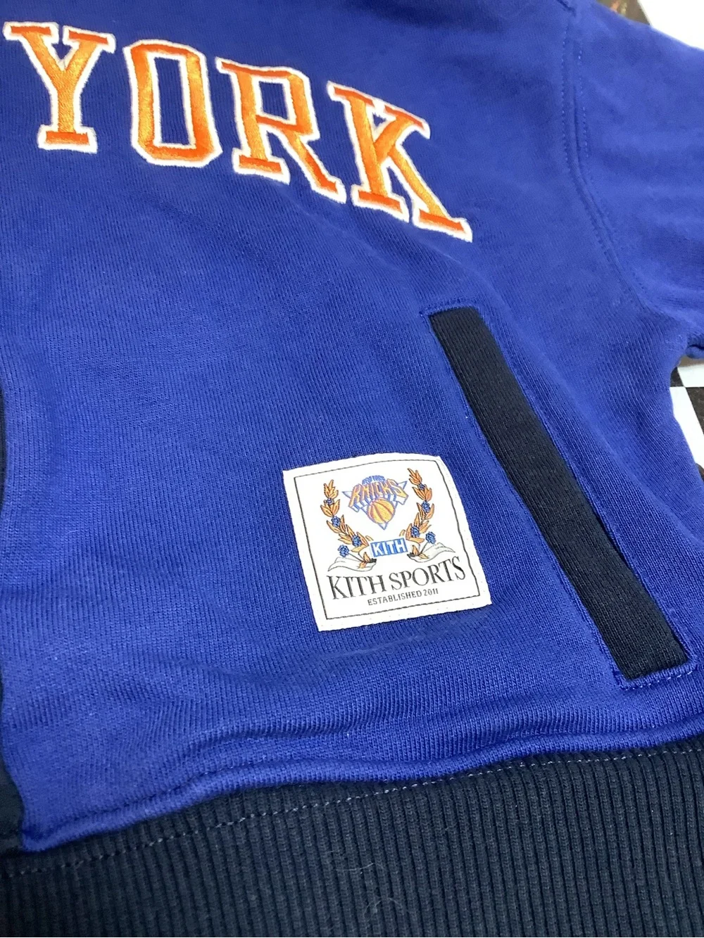 Kith New York Colorblock Hoodie - Navy & Royal Blue